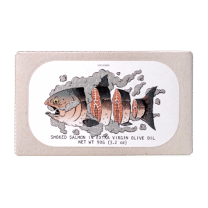 Gerookte zalm in olijfolie